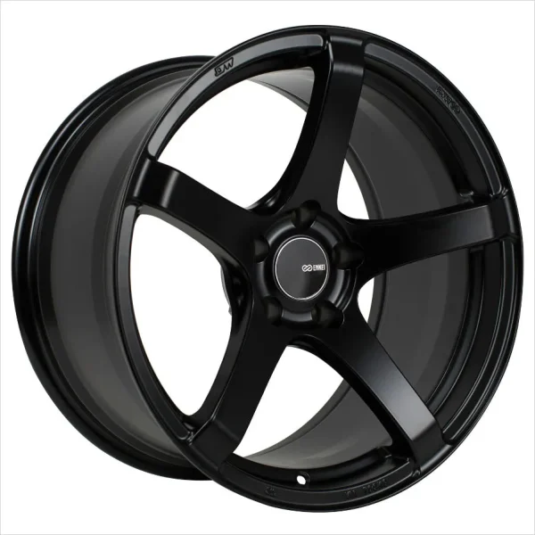 Enkei Kojin 18x9.5 45mm Offset 5x100 Bolt Pattern 72.6mm Bore Dia Matte Black Wheel