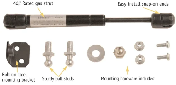 Tuffy Gas Spring Kit W/Mounting