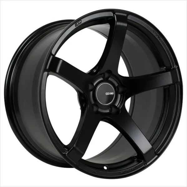 Enkei Kojin 18x8.5 35mm Offset 5x114.3 Bolt Pattern 72.6mm Bore Dia Matte Black Wheel
