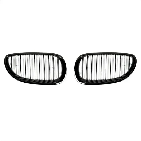 AutoTecknic Gloss Black Front Grilles BMW E60 5-Series & M5