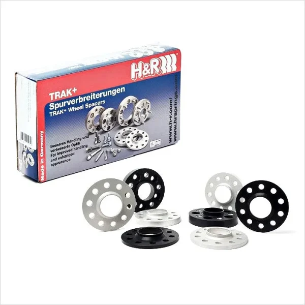 H&R Trak+ 12mm DR Spacer Bolt Pattern 5/112 CB 66.5mm Bolt Thread 14x1.25 - Black