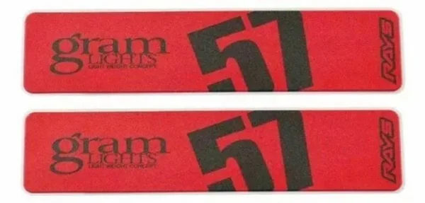 Gram Lights 57DR/57CR Spoke Sticker Red (2 PCS)