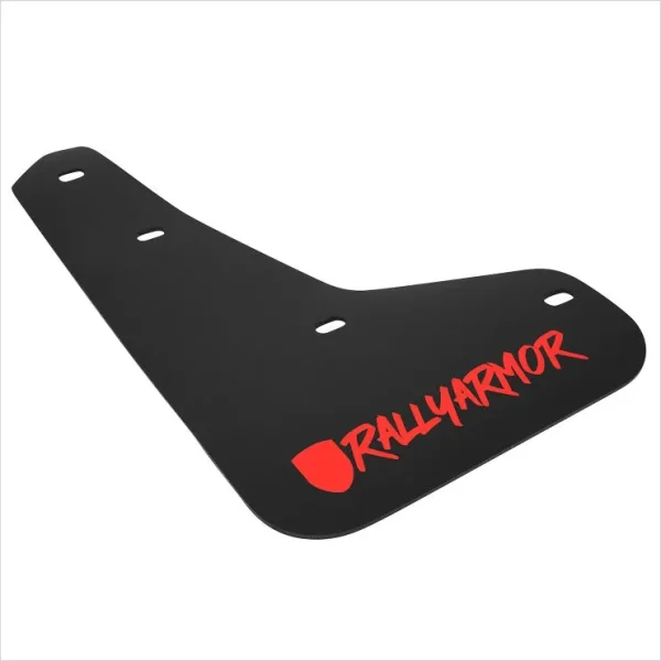 Rally Armor 12-19 Ford Focus ST / 16-19 RS Black UR Mud Flap w/Red Altered Font Logo