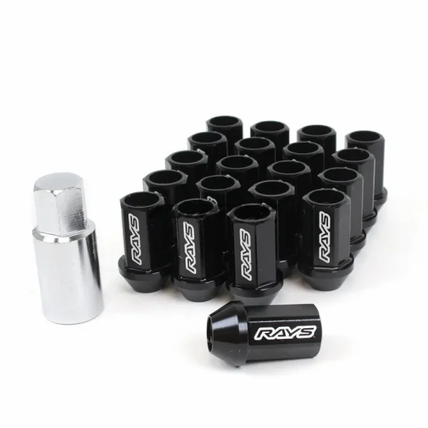 Rays Dura-Nut L42 Straight Type 12X1.25 Lug Nut Set 16 Lug 4 Lock SetBlack