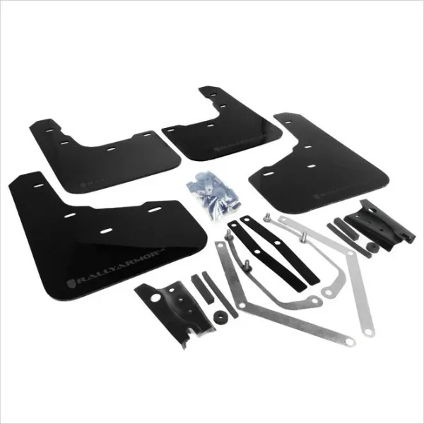 Rally Armor 13-19 Ford Fiesta ST Black UR Mud Flap w/Grey Logo