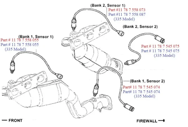 BMW E9X 3-Series Pre Cat O2 Sensor / Oxygen Sensor OEM